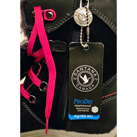 Womens Santana Canada black weatherproof Winter boots size 39 NEW without box - Picture 4 of 11